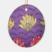 最新のアフリカの波状伝統的ファッションパターンアート セラミックオーナメント (左)