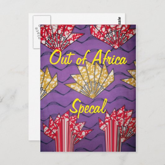 最新のアフリカの波状伝統的ファッションパターンアート ポストカード (正面/裏面)