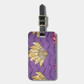 最新のアフリカの波状伝統的ファッションパターンアート ラゲッジタグ (正面縦)