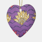 最新のアフリカ ウェイビー トレディショナル ファッション パターン アート セラミックオーナメント (左)