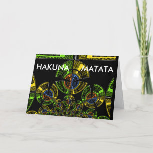 最新のエギーなアフリカのマサイ族の部族の文化パターン カード