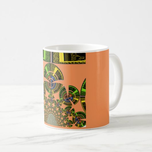 最新のエギーなアフリカのマサイ族の部族の文化パターン コーヒーマグカップ (正面右)