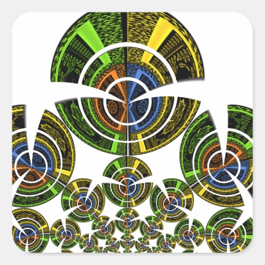 最新のエギーなアフリカのマサイ族の部族の文化パターン スクエアシール (正面)