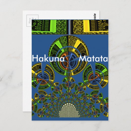 最新のエギーなアフリカのマサイ族の部族の文化パターン ポストカード (正面/裏面)