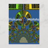 最新のエギーなアフリカのマサイ族の部族の文化パターン ポストカード (正面)