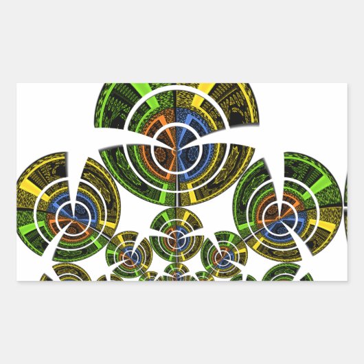 最新のエギーなアフリカのマサイ族の部族の文化パターン 長方形シール (正面)