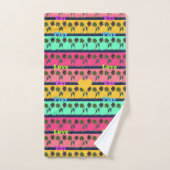 最新のエッジィでカラフルな「食」ラブ＆プレイ ファッションアイデア バスタオルセット (ハンドタオル)