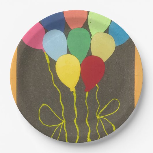 最新のカッコいいゴールデンイエローバースデーパーティーアイディア ペーパープレート (正面)