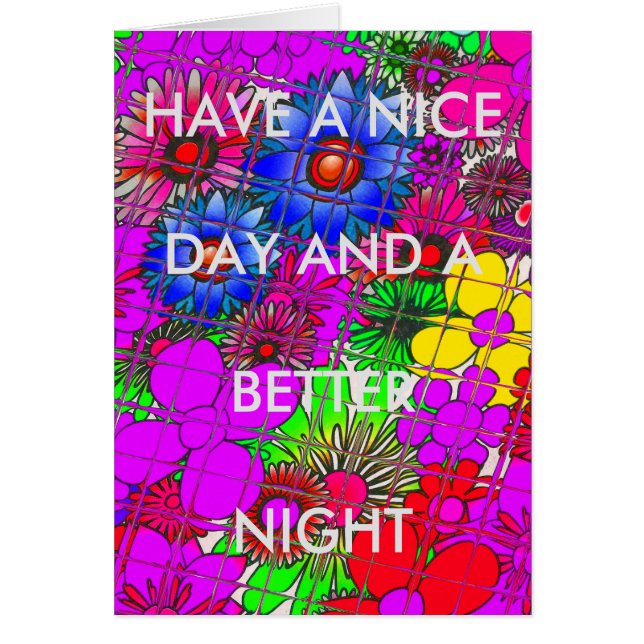 最新のカラフル素晴らしい花の柄デザインアート (正面)