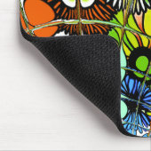 最新のカラフル素晴らしい花の柄デザインアート マウスパッド (コーナー)