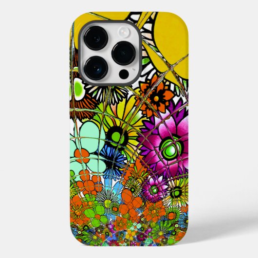 最新のカラフル素晴らしい花の柄デザインアート Case-Mate iPhoneケース (裏面)