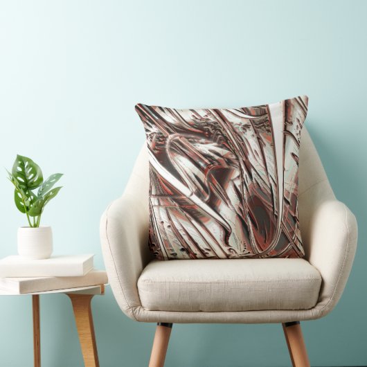 最新のデジタルイメージリサイクル、赤茶色からベージュ クッション (椅子)