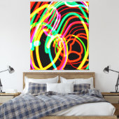 最新のネオンパターンコレクションを購入 キャンバスプリント (インサイチュ (寝室))