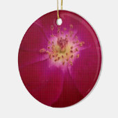 最新のバレンタインデー市松模様にバラ セラミックオーナメント (左)