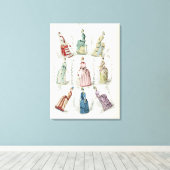 最新のパリのファッション、9日間のワンピース キャンバスプリント (インサイチュ (ウッドフロア))