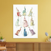 最新のパリのファッション、9日間のワンピース キャンバスプリント (インサイチュ (リビング))