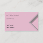 最新のピンク色の三角形 名刺 (裏面)