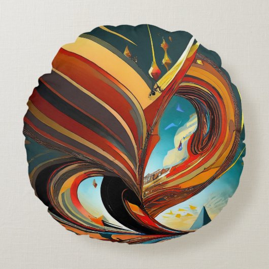 最新のファンシーデザイン印刷 ラウンドクッション (正面)