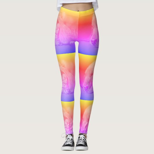 最新のペットタイムイベント特別な機会のアイデア レギンス (正面)