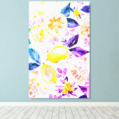 最新のレモスタイリッシュネードエキゾチックデザイン キャンバスプリント (インサイチュ (ウッドフロア))