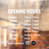 最新の営業時間表示看板（QRコード付き） ウィンドウサイン (シート2)