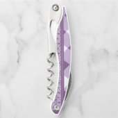 最新の天然紫色の顔料パターンデザイン ソムリエナイフ (正面)