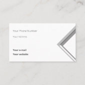 最新の白い三角形 名刺 (裏面)