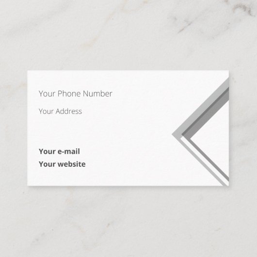 最新の白い三角形 名刺 (裏面)