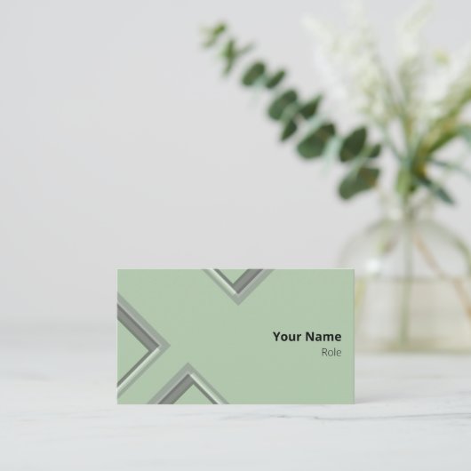 最新の緑の三角形 名刺 (スタンド正面)