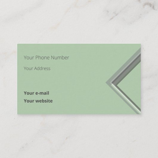 最新の緑の三角形 名刺 (裏面)