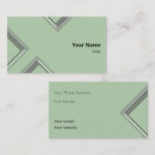 最新の緑の三角形 名刺 (正面/裏面)