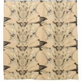 最新の美しいエディガーリーーのモトグラム シャワーカーテン (正面)