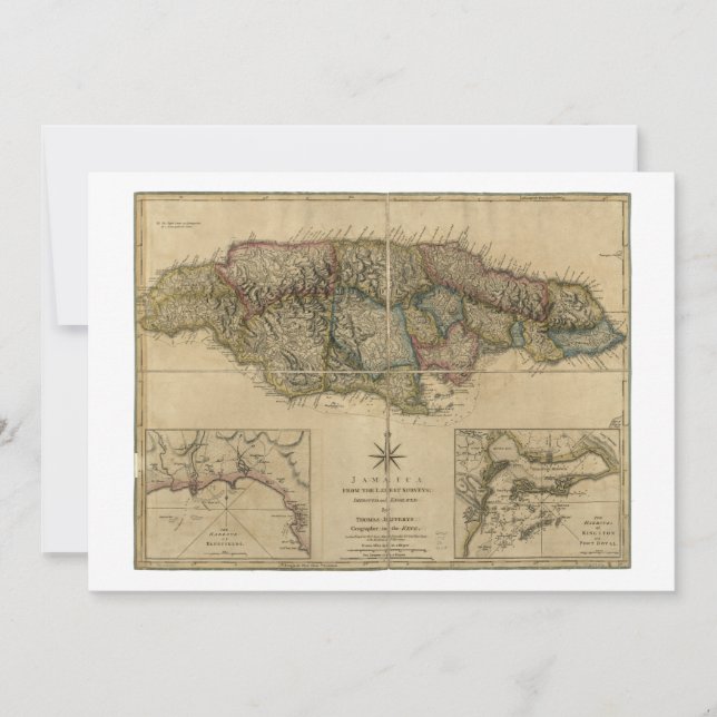 最新の調査マップからのジャマイカ(1775) (正面)
