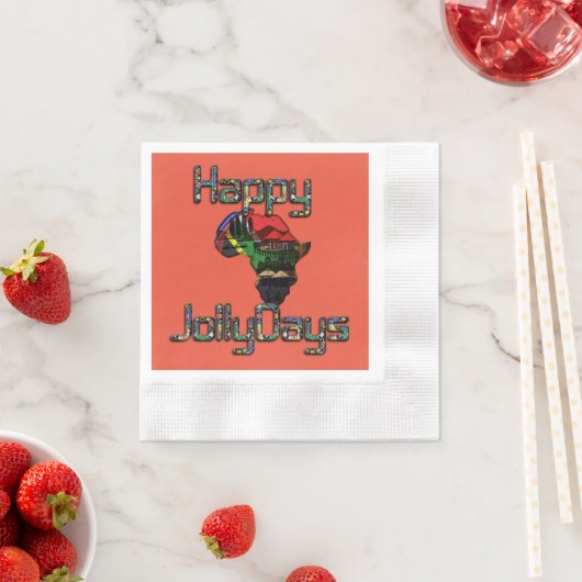 最新アフリカクリスマス特別カスタム行事3D 縁ありカクテルナプキン (インサイチュ)