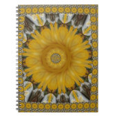最新アフリカ伝統的ヒマワリプリント ノートブック (正面)