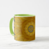 最新アフリカ伝統的ヒマワリプリント マグカップ (正面左)