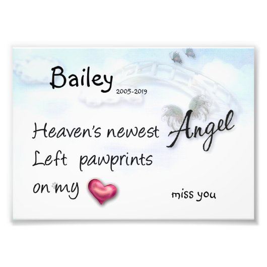 最新エンジェルポー離れプが私のハートプリントにプリント フォトプリント            (正面)