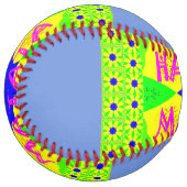 最新カラフルスタイリッシュのハクナマタタデザイン ソフトボール (正面左)