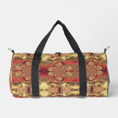 最新ゴールデンレッドアフリカプリントアートデザイン ダッフルバッグ (正面)