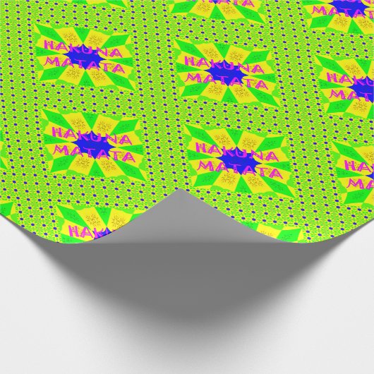 最新ハクナマタタビューティフルアメージングデザインカラー ラッピングペーパー (角)