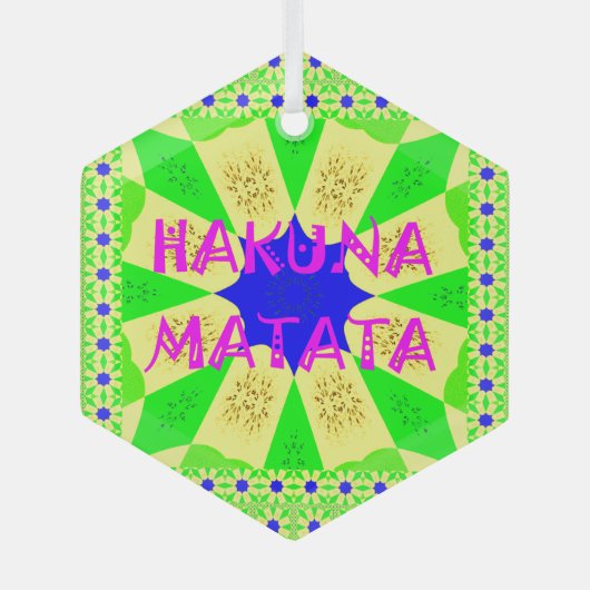 最新ハクナマタタビューティフルアメージングデザインコロ ガラスオーナメント (正面)