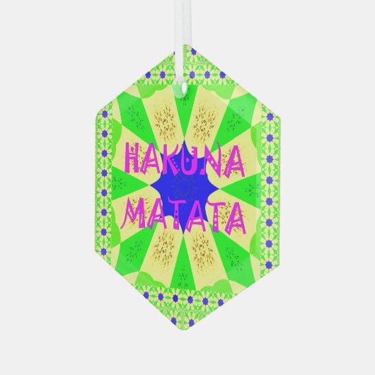 最新ハクナマタタビューティフルアメージングデザインコロ ガラスオーナメント (正面左)