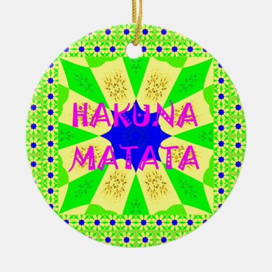 最新ハクナマタタビューティフルアメージングデザインコロ セラミックオーナメント (正面)