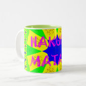 最新ハクナマタタビューティフルアメージングデザインコロ ツートーンマグカップ (正面左)