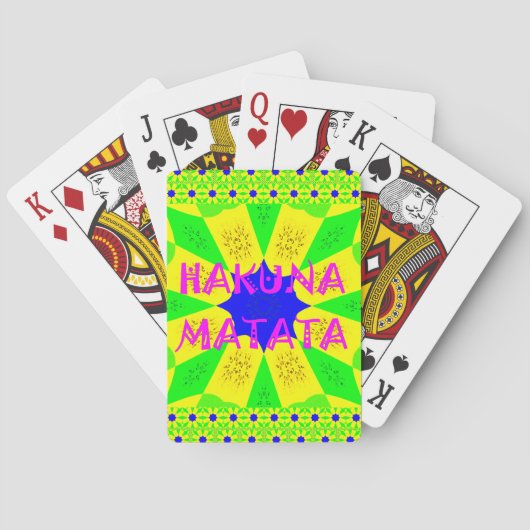 最新ハクナマタタビューティフルアメージングデザインコロ トランプ (裏面)