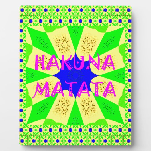 最新ハクナマタタビューティフルアメージングデザインコロ フォトプラーク (正面)