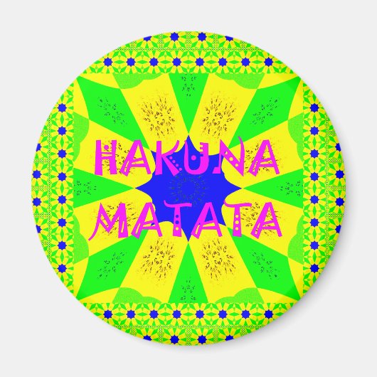 最新ハクナマタタビューティフルアメージングデザインコロ マグネット (正面)