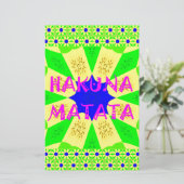 最新ハクナマタタビューティフルアメージングデザインコロ 便箋 (スタンド正面)