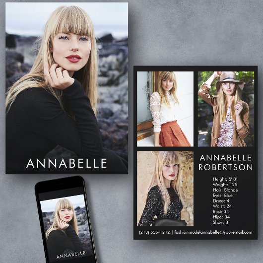 最新ファッション モデル 4 枚 写真 モデル コンパ カード