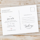 最新ファミリーメモダンンバーシックベビー誕生 案内ポストカード